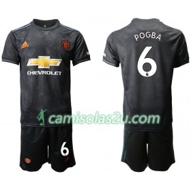 Camisolas de Futebol Manchester United Pogba 6 Criança Equipamento 3ª 2019/20 Manga Curta